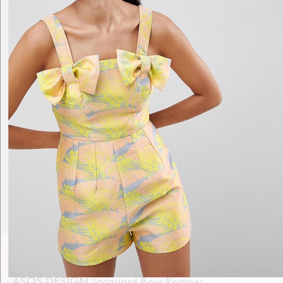 ASOS Pants - NWT Jacquard bow romper